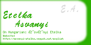 etelka asvanyi business card